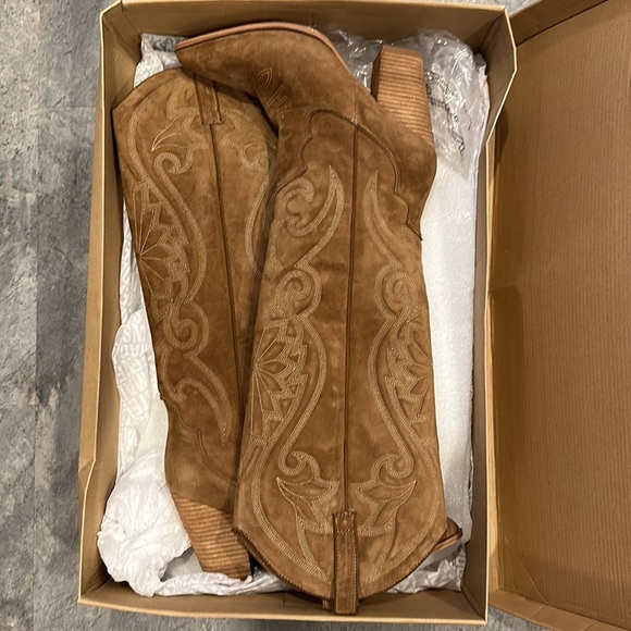 (NEW in box) Steve Madden Lasso Heel Cowboy Boot Chestnut Size 11 - Picture 5 of 5